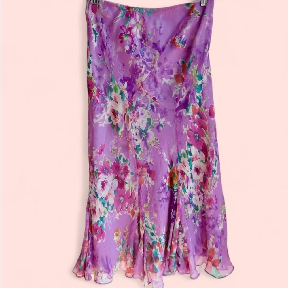 Vintage Ralph Lauren purple silk skirt